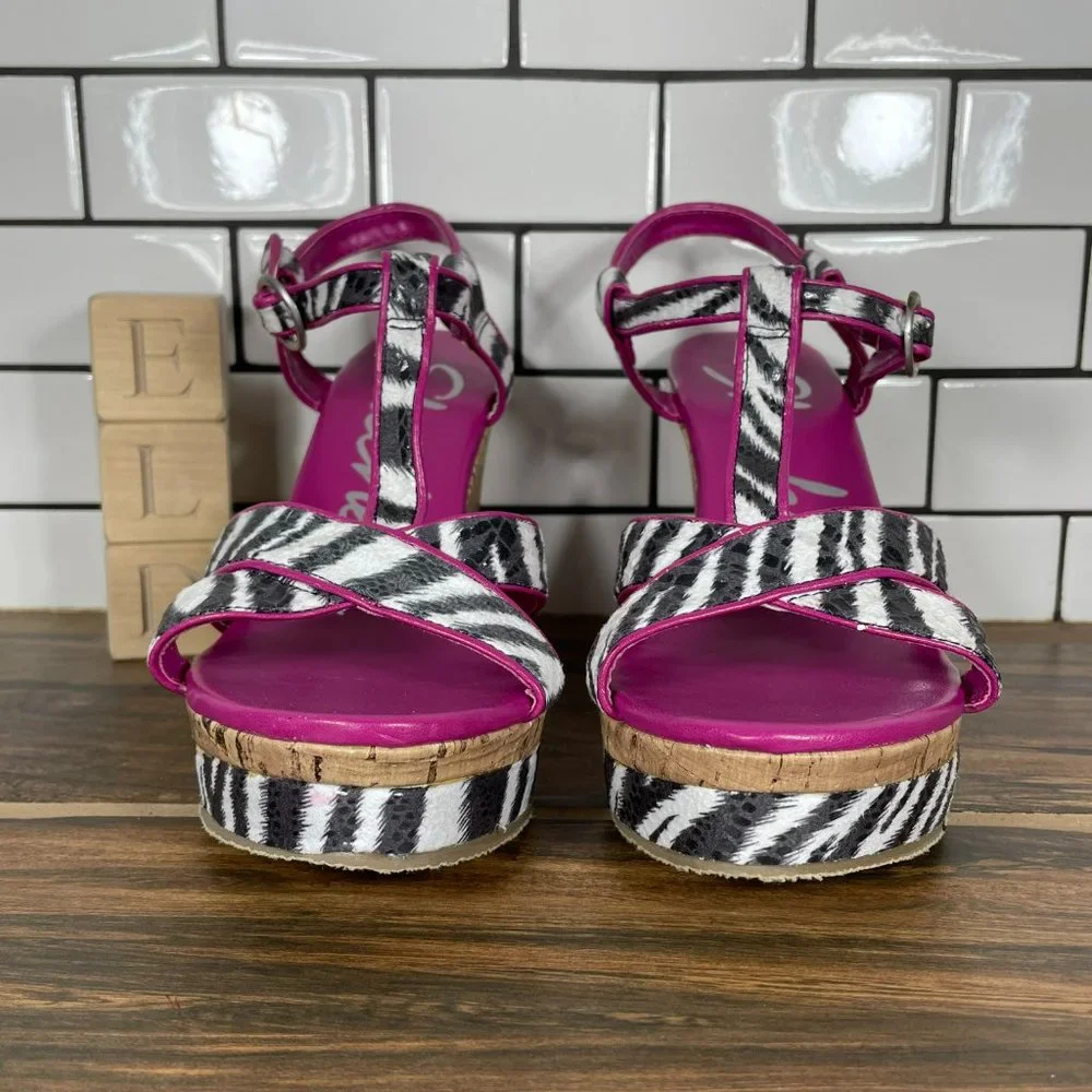 Skechers Cali Bombshell Fantasia Women's Size 8 Shoes Multicolor Wedge Sandals_2